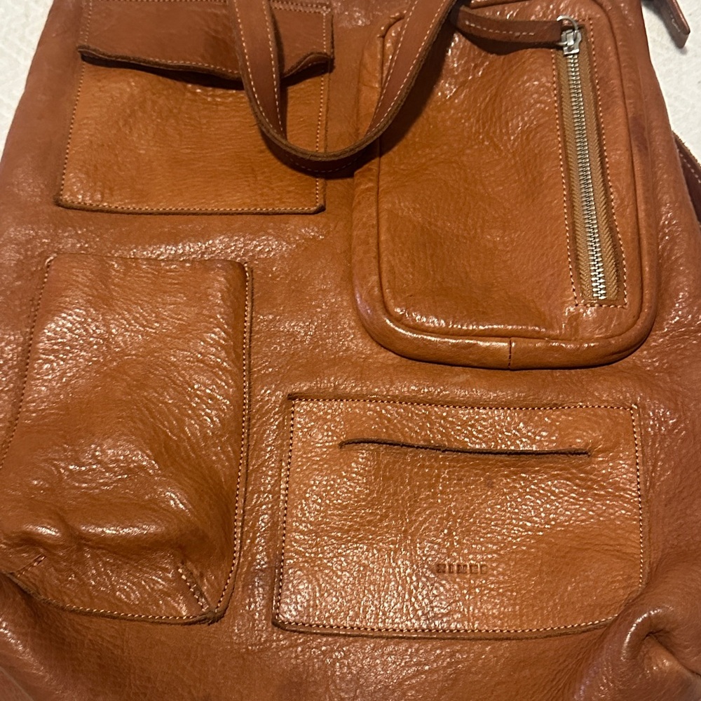 Brown Leather Women's Backpack